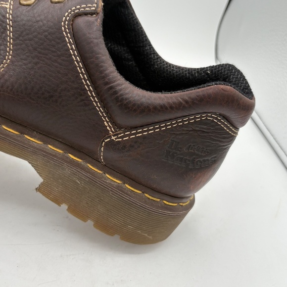 Dr Martens 6 Eye Chunky Oxford Brown Leather 12312 Shoes Doc Mens 12 Y2K 90s main image 10